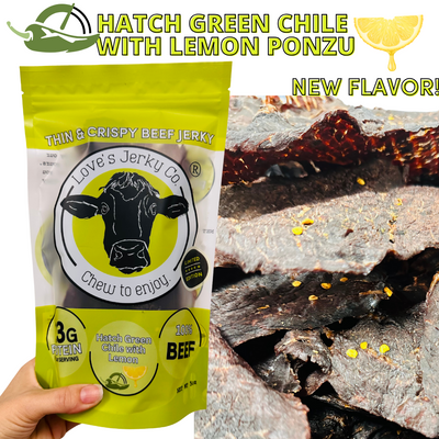 (NEW) HATCH GREEN CHILE & LEMON PONZU Beef Jerky